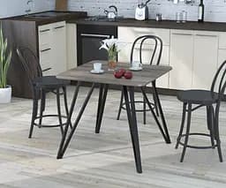 Обідній стіл Ліма 80-80 Закруглені кути Loft Design (Дуб Палена)