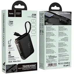 Портативна батарея Powerbank Hoco J139 Hero 22.5W+PD20W Cable Lightning 10000mAh Black - мініатюра 6