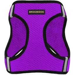 Шлея для собак Bronzedog Mesh Vest, розмір 2XS, 26х29 см, фіолетова - мініатюра 2