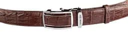 Ремінь-автомат з натуральної шкіри крокодила (каймана) коричневий CROCODILE LEATHER 18235 120 см - мініатюра 2