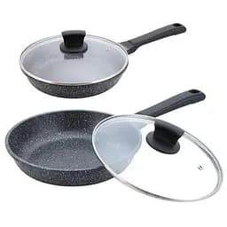 Сковорода зі скляною кришкою антипригарна Maestro 20 см MR-1225-20 алюміній