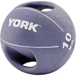 М'яч медбол York Fitness із двома ручками 10кг фіолетовий