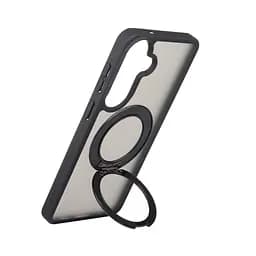 Противоударный чехол-панель для Samsung Galaxy S26 5G, Unit Stand2, черный, силикон + поликарбонат, защита всего корпуса, с подставкой, поддержка магнитных держателей и беспроводной зарядки (MagSafe), ArmorStandart (ARM88867) - мініатюра 4