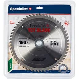 Диск відрізний Specialist+ по дереву 190x56Tx30/20/16 мм (51/1-19056)