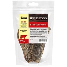 Ласощі для собак Home Food печінка яловича в'ялена For DOG 80 г