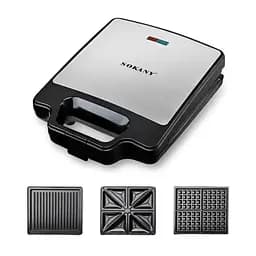 Електрогриль мультимейкер Sokany SK-BBQ-852 3в1 зі знімними формами 1400 Вт - мініатюра 3