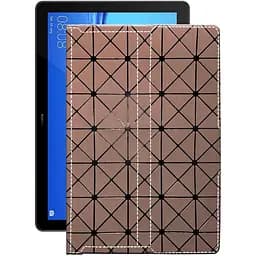 Чохол StatusCASE з екошкіри для планшету Huawei MediaPad T5 10 Коричневий ромб