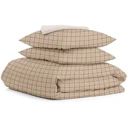 Комплект постільної білизни Cosas Beige geometry CS7 Євро бежевий (CellAshbeige_98Cappuccino_200)