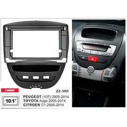 Перехідна рамка Citroen C1, Peugeot 107, Toyota Aygo Carav 22-380 - мініатюра 5