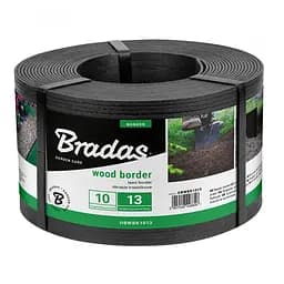 Бордюр Bradas WOOD BORDER 130 мм х 2,8 мм х 10 м чорний OBWBK1013