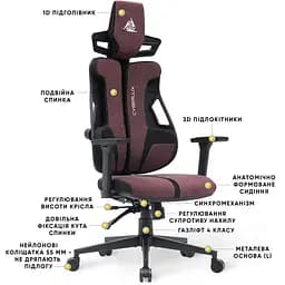 Геймерське крісло Mealux Cyberlux V8 Fabric Red (GM-V8 FR) - мініатюра 7