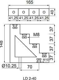 Ізолятор‑тримач ступінчастий LD 2‑40 АСКО‑УКРЕМ (A0150100013) - мініатюра 3