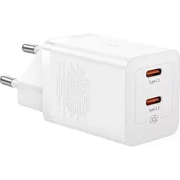Мережевий зарядний пристрій Baseus GaN5 Pro 40W 2xUSB-C White (CCGP180102) [113781] - мініатюра 2