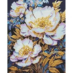 Набір з алмазною мозаїкою Ideyka Елегантні квіти AMO8152 Різнокольоровий