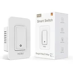 3-смуговий / однополюсний інтелектуальний комутатор Wi-Fi MOES сумісний з Alexa та Google Home