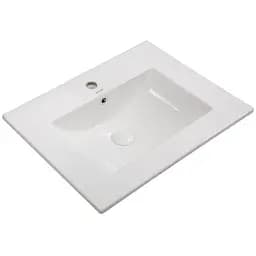 Умивальник меблевий Mixxus Premium Cubic-1501 610x460x170 мм з отвором під змішувач і переливом MP6495, Білий