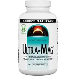 Магний ультра Source Naturals 5 в 1, 180 веганских капсул