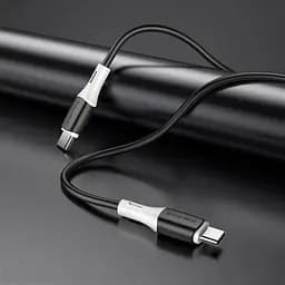 Дата кабель Borofone BX79 Type-C to Type-C 60W (1m) Чорний - мініатюра 3