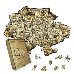 Пазл деревянный Украина Старинная, А3, Деревянная коробка 200 элементов