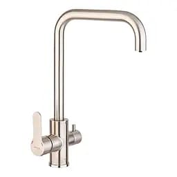 Змішувач для кухні на дві води Mixxus DAX-021-G нержавіюча сталь MI6077