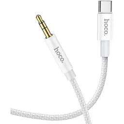 AUX кабель Hoco UPA19 Type-C to Jack 3.5 1 м сріблястий