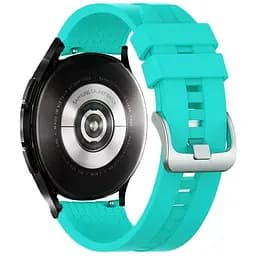 Ремінець силіконовий Tamister для годинника 22 мм Type D бірюзовий