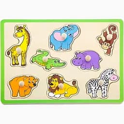 Деревянная рамка-вкладыш Viga Toys Зверята (50019)