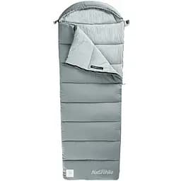 Спальник с капюшоном Naturehike M400 NH20MSD02, 1°C левый серый
