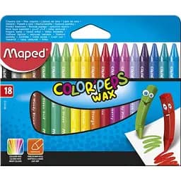 Мел восковой Maped Color Peps Wax Crayons 18 шт. (MP.861012)