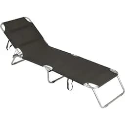 Ліжко розкладне Bo-Camp Sun Lounger 3 Positions Anthracite (1304480)