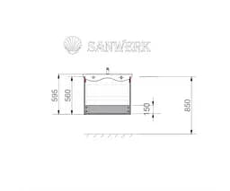 Тумба підвісна Sanwerk Ліга Air 60 мессина з Топ панеллю та умивальником Rapid 50x35 (MV0000906) - мініатюра 10