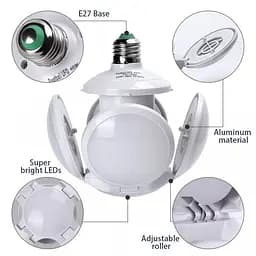 Лампочка люстра світлодіодна розкладна LED-лампа 40 Вт 220 В E27 Football UFO Lamp білий - мініатюра 2