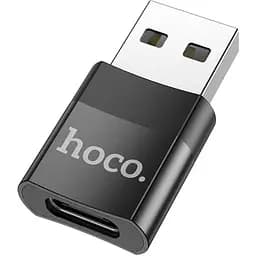 Адаптер перехідник Hoco UA17 USB to Type-C F чорний