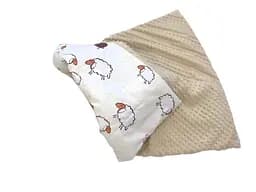 Плед з плюшем Moontime 100 x 80 см "Овечки бежеві"