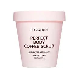 Скраб для ідеально гладенької шкіри з олією ши та скваланом HOLLYSKIN  Perfect Body Coffee Scrub Pink Chocolate 300 г