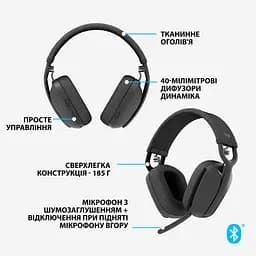 Навушники Logitech Zone Vibe 100 Wireless Graphite (981-001213) - мініатюра 6