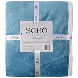 Ковдра Soho Plush hugs Silver blue флісова, 200х150 см, блакитна з білим (1223К) - мініатюра 3
