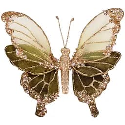 Прикраса декоративна Yes! Fun Метелик 15 см темно-зелений (974963)