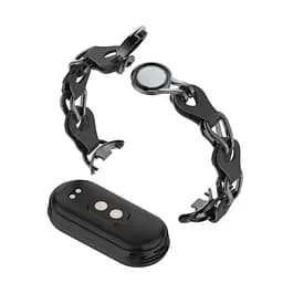 Металевий ремінець для Xiaomi Smart Band 10/9/8, Chain Wristband, чорний, браслет з нержавіючої сталі та штучної шкіри для фітнес-трекера, ArmorStandart (ARM86887) - мініатюра 3