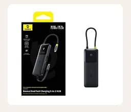 Перехідник - мультиадаптер - хаб Baseus OS Dual Fast Charging 6-in-1 (B0007090) - мініатюра 8