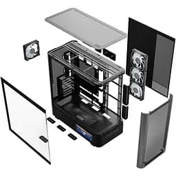 Корпус Modecom VOLCANO AQ400 ARGB MIDI SIDE LCD 6,2”, 4x120 мм fans BLACK без БЖ ATX (MC-A-AQ400-4FA-B) - мініатюра 2