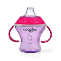 Поилка непроливайка с мягким носиком 180 мл. 3+ Розовый "Natural nursing" Babyono