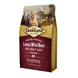 Сухий корм Carnilove Cat Lamb & WildBoar Sterilised 2 кг з ягнятком та м'ясом кабана для стерилізованих кішок