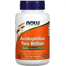 Пробіотики і пребіотики NOW Acidophilus 2 billion, 100 вегакапсул