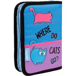 Пенал твердий 1 Вересня HP-04 Pink and Blue, 13х21х4 см, блакитний із бузковим (533456) - мініатюра 2
