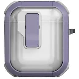 Футляр протиударний Locking Button для навушників Airpods 1/2 Light Purple