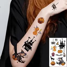 Набір дитячих тимчасових тату "Хелловін" kids-tatto-halloween-set-30 - мініатюра 4