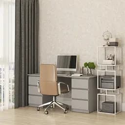 Письмовий стіл MebelStar Нео СК-6 160x60x75,5 см Сіра мишка (MBS-1229)