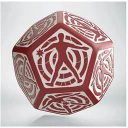Кубик D12 Hit Location Red & white die (12HIT03)