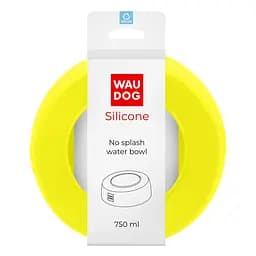 Миска-непроливайка Waudog Silicone, 750 мл, жовта